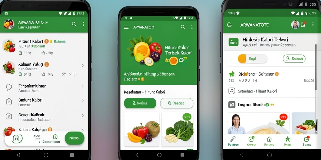 Tampilan antarmuka ARWANATOTO yang user-friendly untuk hitung kalori.