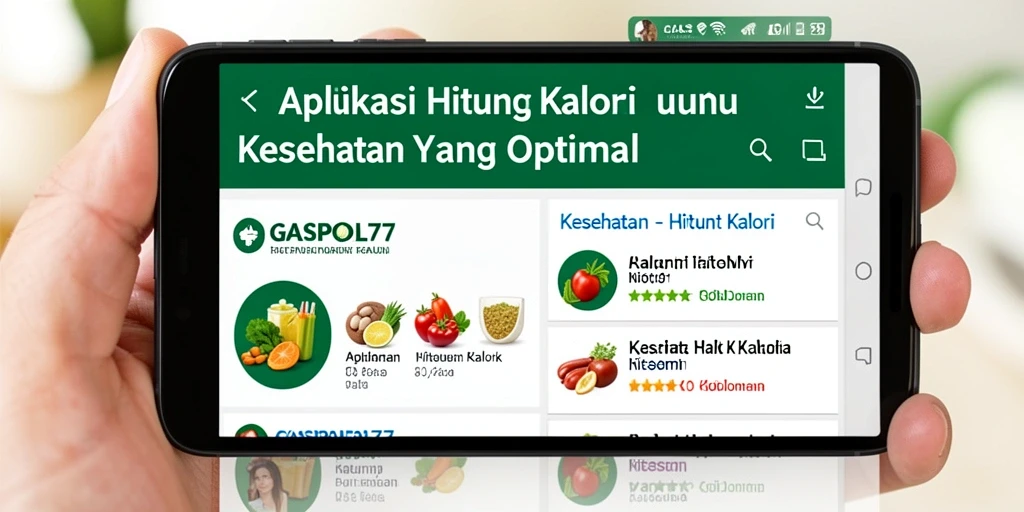 Tampilan antarmuka GASPOL77 yang intuitif untuk menghitung kalori.