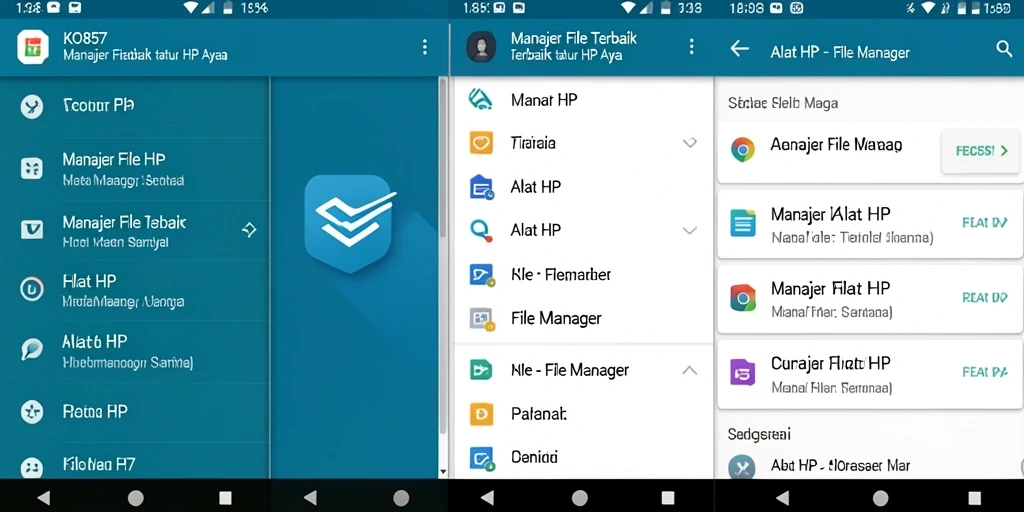 Screenshot utama KO857 menunjukkan antarmuka pengelolaan file yang efisien.
