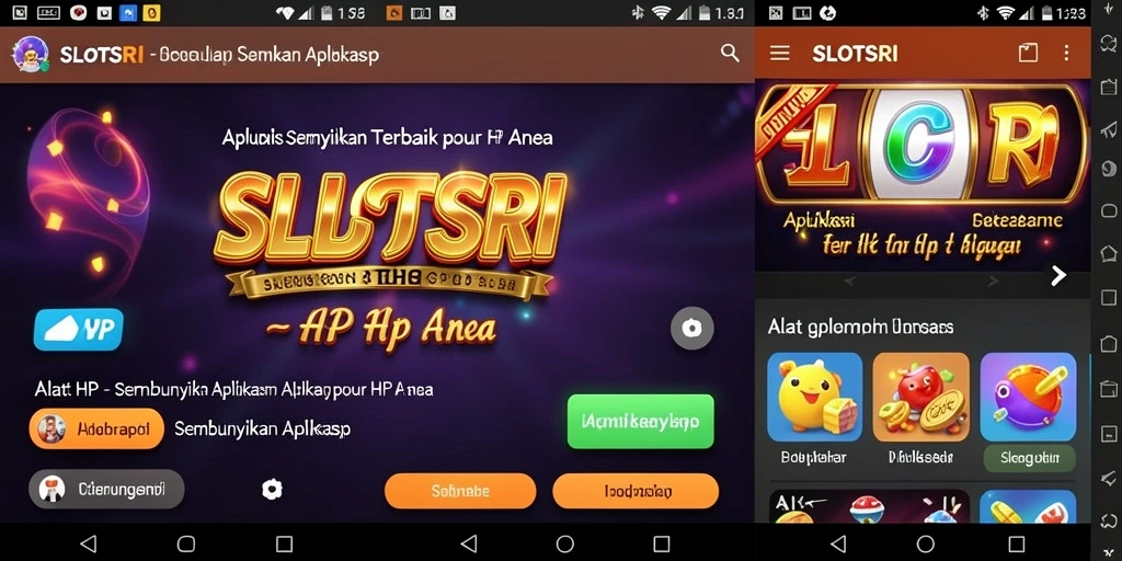 Antarmuka SLOTSRI yang intuitif untuk menyembunyikan aplikasi.