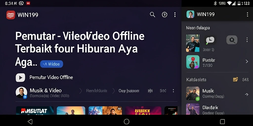 Tampilan antarmuka WIN199 yang user-friendly untuk Pemutar Video Offline.
